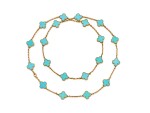 'Alhambra' Turquoise Necklace | 梵克雅寶 | 'Alhambra' 綠松石項鏈