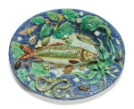 A French Pottery Palissy-Style Trompe L’oeil Large Oval Platter, Circa 1855-75