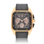 Santos 100, reference 2935 Pink gold automatic chronograph wristwatch with date circa 2009