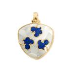 Gold, Mother-of-Pearl and Lapis Lazuli Pendant, France
