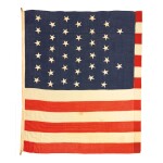 Flag: A 38-star American national flag commemorating Colorado statehood on August 1, 1876, made 1876–1889 1876–1889