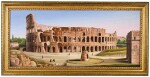 A LARGE SCALE ITALIAN MICROMOSAIC PANEL OF THE COLOSSEUM, ROME CIRCA 1850-75, LUIGI A. GALLANDT