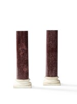 A pair of porphyry columns | Paire de colonnes en porphyre