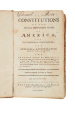 Continental Congress | An interesting association copy, containing the constitutions of several states and more