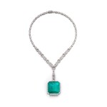 Emerald and diamond necklace, 1920s | 應為Koch | 祖母綠配鑽石項鏈，1920年代