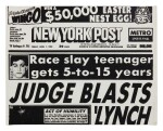 ANDY WARHOL | NEW YORK POST (JUDGE BLASTS LYNCH)