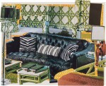 Interior: Black Couch With Zebra Pillows