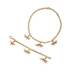 Cartier | Gold and Gem-Set Necklace and Bracelet, France