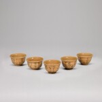 Otagaki Rengetsu (1791-1875) | Five sake cups | Edo period, 19th century 