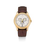 PATEK PHILIPPE | REFERENCE 5146   A YELLOW GOLD ANNUAL CALENDAR WRISTWATCH WITH MOON PHASES AND POWER RESERVE INDICATION, CIRCA 2008