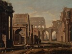 Architectural Capriccio of Rome with the Arches of Constantine and Titus, the Column of Phocas, the Colosseum, and the Basilica of Maxentius