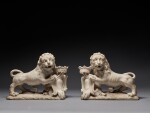 Pair of Armorial Lions