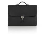 Hermès Sac a Depeches Briefcase in Black Togo Leather with Palladium Hardware
