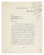 Zhou Enlai | Letter signed, on military affairs, to J. Franklin Ray, Jr, 1946