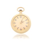 RETAILED BY JAQUES & MARCUS, NEW YORK: A PINK GOLD OPEN FACED WATCH, CIRCA 1900