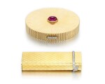 RUBY AND DIAMOND COMPACT AND DIAMOND CIGARETTE LIGHTER, CARTIER, 1949 AND 1978