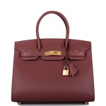 HERMÈS | ROUGE H SELLIER BIRKIN 30CM IN VEAU MONSIEUR LEATHER WITH GOLD HARDWARE