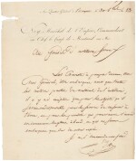 Michel Ney | letter signed, to Artillery General Seroux, preparing for the invasion of England, 19 June 1805