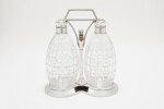  A PAIR OF SILVER-MOUNTED CUT-GLASS DECANTERS | T.G. HAWKES & CO., CORNING, NY | CIRCA 1920'S