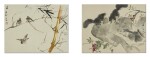 CHEN WEN HSI | (I) PAIR OF SQUIRRELS ON ROCK (II) SPARROWS