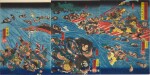 Utagawa Kuniyoshi (1797-1861) | Guan Yu Sinks the Seven Armies of Wei (Kan'u Gi no shichigun o hitasu) | Edo period, 19th century