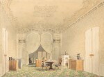 LOUIS HOFFMEISTER | The Grand Duke Leopold's bedroom at Schloss Karlsruhe | La chambre du grand-duc Léopold Ier au château de Karlsruhe