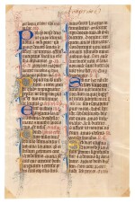 Leaf from a Breviary, manuscript in Latin on vellum, [France (Paris?), 14th century]
