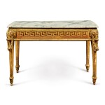 AN ITALIAN NEOCLASSICAL PARCEL-GILT AND GREY-PAINTED CONSOLE TABLE, CIRCA 1780