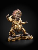 A large gilt-bronze figure of Yama Dharmaraja Qing dynasty, 18th century | 清十八世紀 鎏金銅閻摩法王立像