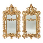  A PAIR OF GEORGE III CHIPPENDALE STYLE GILTWOOD PIER MIRRORS