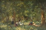Seated Figures in a Woodland