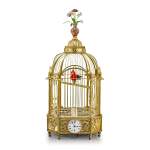 A rare and important gilt bronze quarter striking singing bird musical automaton clock with seven tunes made for the Chinese market, Signed Henry Borrell, the automata attributed to Jaquet Droz, Swiss, Circa 1810 | Henry Borrell | 珍稀及重要鍍金銅製二問鳥鳴音樂活動人偶座鐘，備七款為中國市場而製的樂韻，由 Henry Borrell 署名，活動人偶應出自 Jaquet Droz，瑞士製，約1810年製 