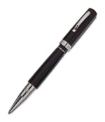 OMAS | A STERLING SILVER AND WOOD ROLLER PEN, CIRCA 2000
