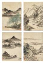 Bian Wenyu 卞文瑜 | Album of Landscapes After Yuan Masters 仿元人筆意山水冊