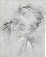 Recto: Study of a young woman's head;  Verso: Study of a Bearded Man Wearing a Helmet
