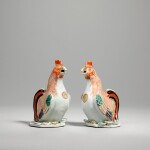 A pair of Arita models of cockerels | Edo period, late 17th century