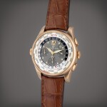 Reference 49805 WW.TC | A pink gold automatic world time chronograph wristwatch with date, Circa 2010