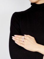 CONCH PEARL AND DIAMOND RING | 海螺珠 配 鑽石 戒指