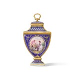 A gold and enamel urn-shaped verge watch Circa 1800