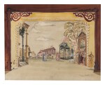 OLIVER SMITH | SET DESIGNS FOR SARATOGA (BALLET): A PAIR OF WORKS
