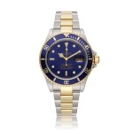Reference 16613 Submariner | A yellow gold and stainless steel automatic wristwatch with date and bracelet, Circa 2000