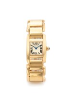CARTIER | REF 2801 TANKISSIME, A PINK GOLD WRISTWATCH WITH BRACELET CIRCA 2005
