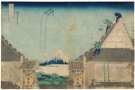 KATSUSHIKA HOKUSAI (1760–1849), EDO PERIOD, 19TH CENTURY | THE MITSUI SHOP AT SURUGA-CHÔ IN EDO (KÔTO SURUGA-CHÔ MITSUI-MISE RYAKUZU)