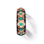 Bracelet émeraudes, émail noir et diamants | Emerald, black enamel and diamond bracelet