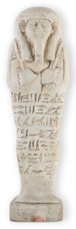 AN EGYPTIAN FAIENCE USHABTI, 26TH DYNASTY, CIRCA 664-525 B.C.
