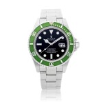 Submariner "Kermit", Reference 16610LV | A stainless steel wristwatch with date and bracelet, Circa 2004 | 勞力士 | Submariner "Kermit" 型號16610LV | 精鋼鏈帶腕錶，備日期顯示，約2004年製  