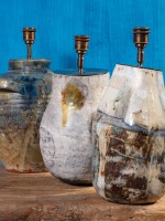 A group of three studio pottery vases, 21st century | Groupe de trois vases en faïence, XXIe siècle