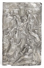 A CONTINENTAL SILVER ALTAR PLAQUETTE, UNMARKED, PROBABLY SOUTH GERMAN OR ITALIAN, 17TH CENTURY