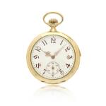 Retailed by Tiffany & Co.:  A yellow gold open faced minute repeating watch, Circa 1900
