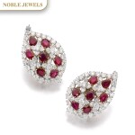 GRAFF | PAIR OF RUBY AND DIAMOND EAR CLIPS